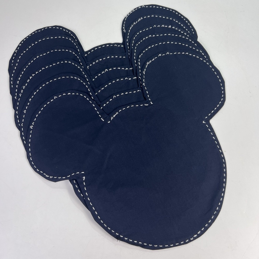Pottery Barn Kids X Disney Mickey Mouse Placemats Set Of 6 Dark Navy